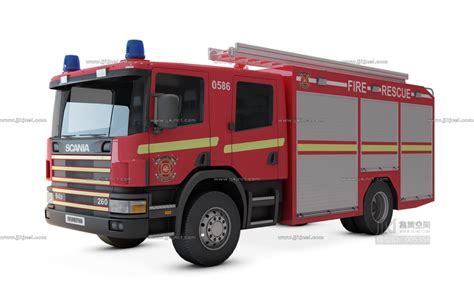 H14-0724消防汽车-【集简空间】3d模型_su模型_贴图_草图模型「免费下载每日更新」