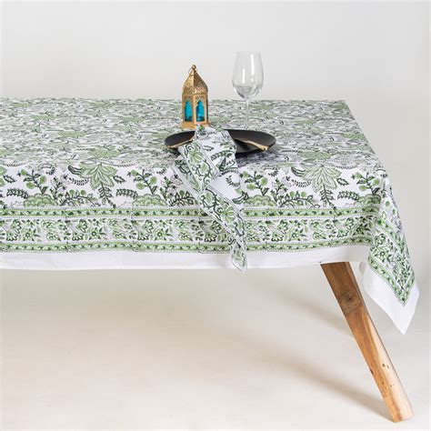 Best Gifts Hand Block Floral Printed Table Cover & Napkins – Dmaasa