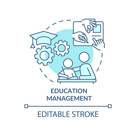 Education management turquoise concept icon. Academic system. Social ...