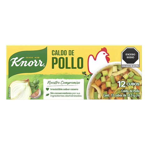Caldo de pollo Knorr 12 cubos de 10.5g | Chedraui