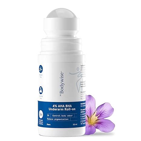 Be Bodywise 4% Aha Bha Underarm Roll On, 2% Lactic, 1% Mandelic and 1% ...