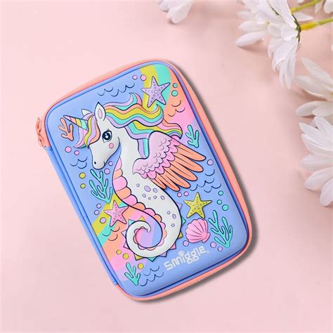 Smiggle embossed large pencil case (girls) – Kidspark