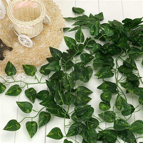 Buy Dekorly Artificial Green Leaf Vine Money Plant Hanging, Artificial ...