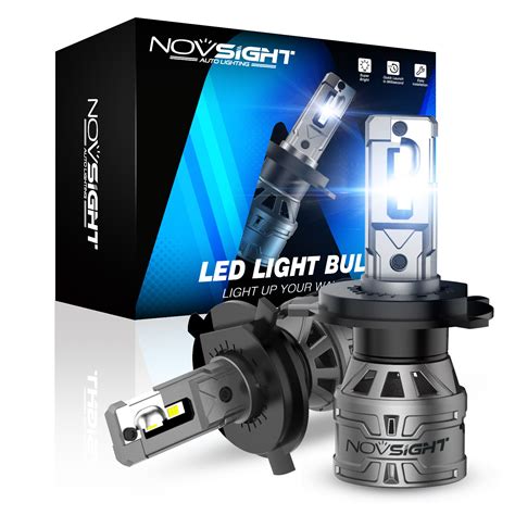 NOVSIGHT H4 LED Headlight Conversion Bulbs Kit H/Low Beams 13000LM ...