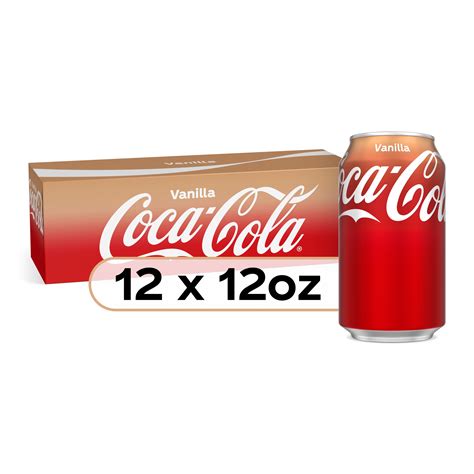 Coca-Cola Vanilla Soda Can 12 fl oz 12 Pack Refreshing Sparkling ...