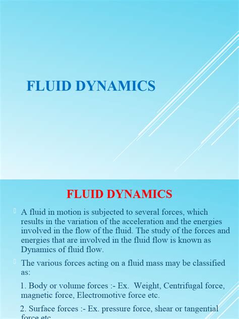 Image result for Fluid Dynamics Examples