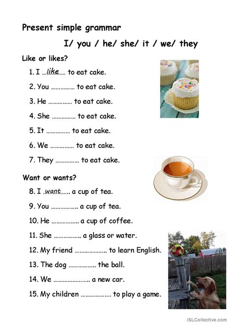 Image result for Present Simple Beginner Exercises