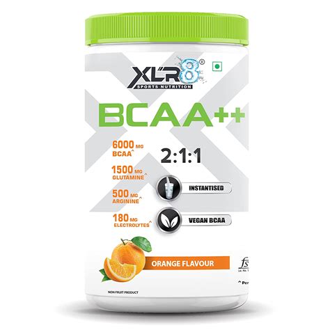 XLR8 BCAA++ Powder Supplement 2:1:1 with Vegan Instantised BCAA ...