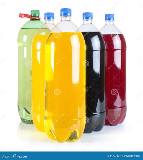 Carbonated Drinks in Plastic Bottles Stock Image - Image of factory ...