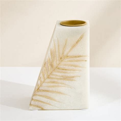 Buy Oro Polyresin Leaf Foil Print T-Light Holder from Home Centre at ...