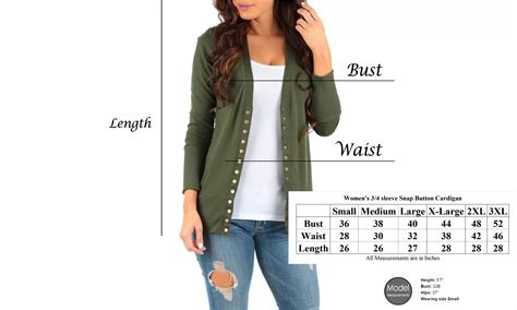Women's 3/4 Sleeve Snap Butto... | Groupon Goods