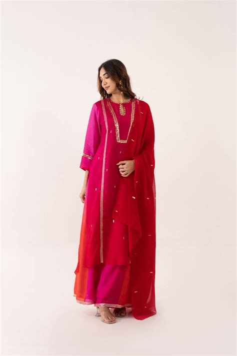 ORGANZA SILK FESTIVE KURTA SET – EeshaGuptaStudio