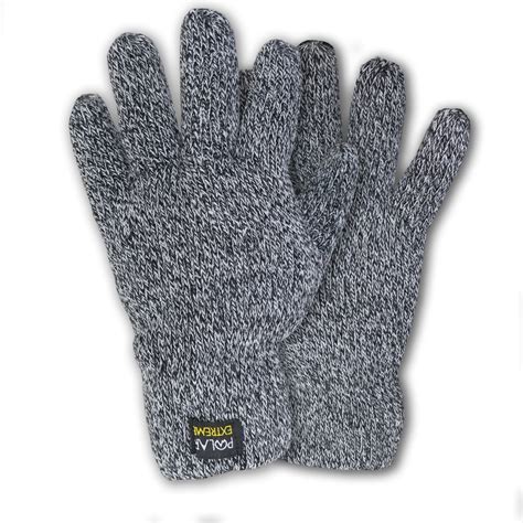 Men's Thermal Insulated Knitted Extra Warm Winter Gloves & Hats (Gloves ...