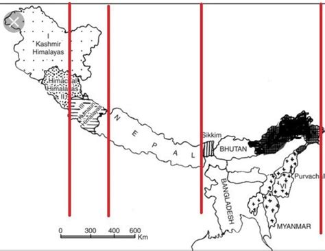 On a political map of India, neatly show the West to East divisions of ...