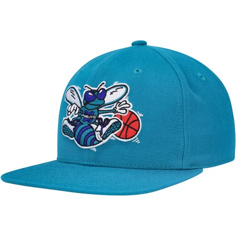 Men's Charlotte Hornets Mitchell & Ness Teal Hardwood Classics MVP Team ...