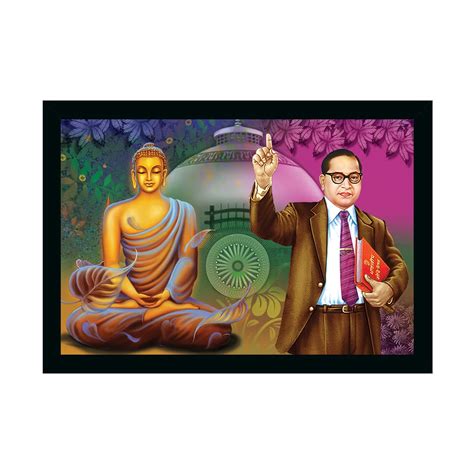 Dharvika Innovations ® Buddha and Ambedkar photo frames for wall ...