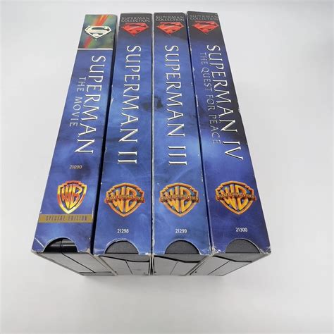 Superman The Movie VHS Lot 1, 2, 3, 4 Collection Warner Special 70s 80s ...
