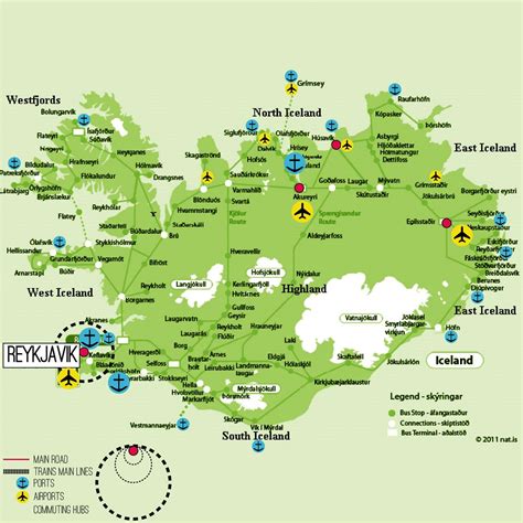 Major Cities In Iceland Map
