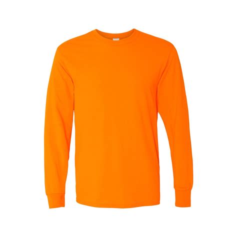 High Visibility Long Sleeve T-Shirt Gildan Heavy Cotton, Hi Vis Safety ...