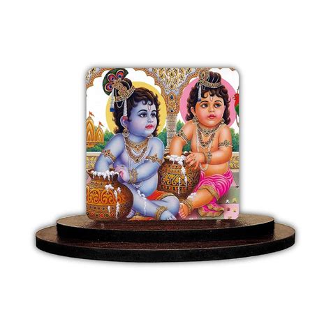 SIGNOOGLE Cute Baby Twins Krishna God Printed Car Dashboard Accessories ...