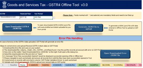 Upload Generated JSON on GST Portal