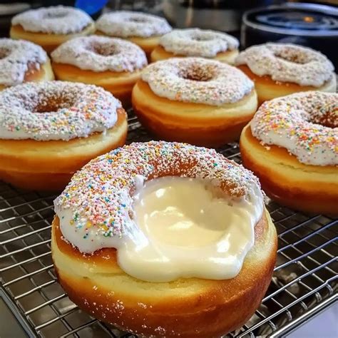 Cream filled doughnuts – Recipe quick and easy