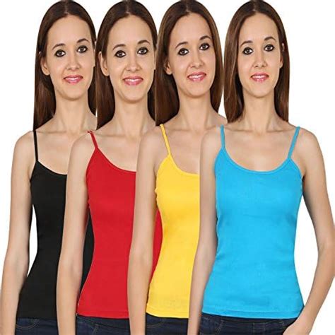 Buy Friskers Multi Color Tank top Pack of 4 at Amazon.in