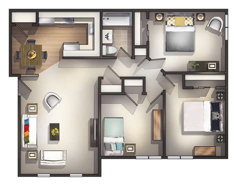 3 Bd Apartments
