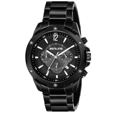 Benling Multifunctional Chronograph Analog Watch for Mens, Stainless ...