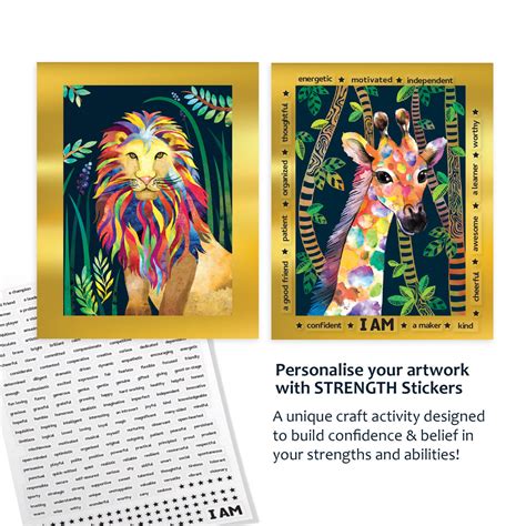 JoGenii|Animal-Power-Scratch-Art-with-Stickers|Chalks and Chuckles