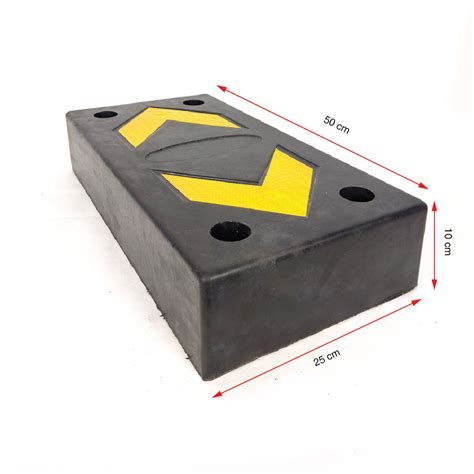 ยางกันกระแทก50 x 25 x 10 cmสีดำ ลูกศรเหลือง