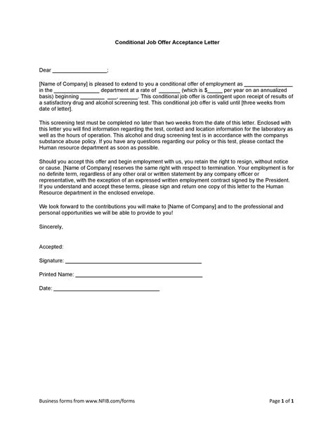 40 Professional Job Offer Acceptance Letter & Email Templates ᐅ TemplateLab