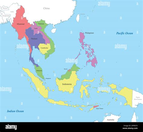 Southeast Asia Political Map 1992 Full Size