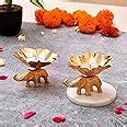 Buy CraftVatika Elegant Metal Tea Light Candle Holder Set of 2 for Home ...