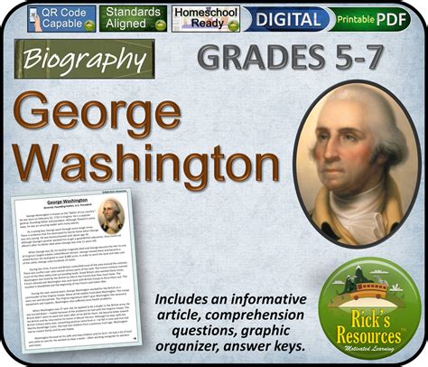 George Washington Biography Reading Comprehension