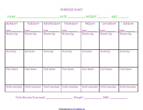 Image result for Exercise Assignment Template