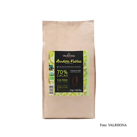 Valrhona Andoa Noire, cobertura negra, com callets, 70% cacau ...