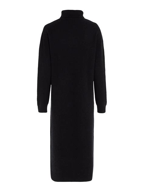 Tommy Hilfiger Long Black Sweater Dress - Black | WW0WW39925BDS