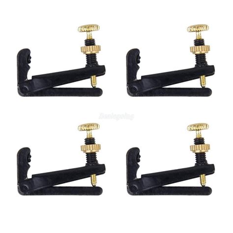 Musical String Exported Violin Fine Tuner String Adjuster Black -Gold 4 ...