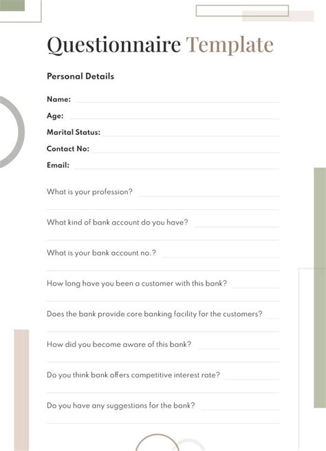 Questionnaire Worksheet 的图像结果