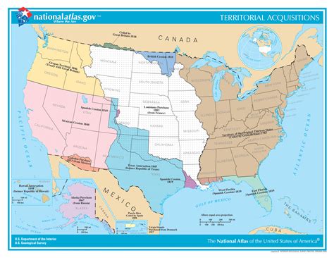 Map Of The Key Territorial Acquisitions Of The United States