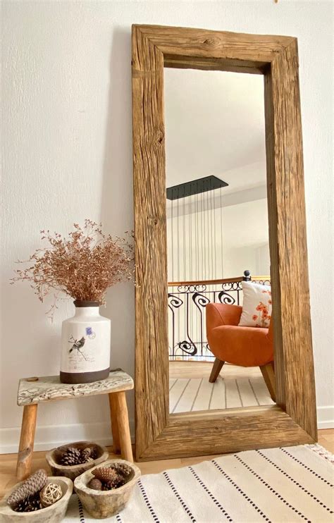 Wood Floor Length Mirror
