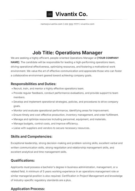 Operations Manager Job Description 的图像结果