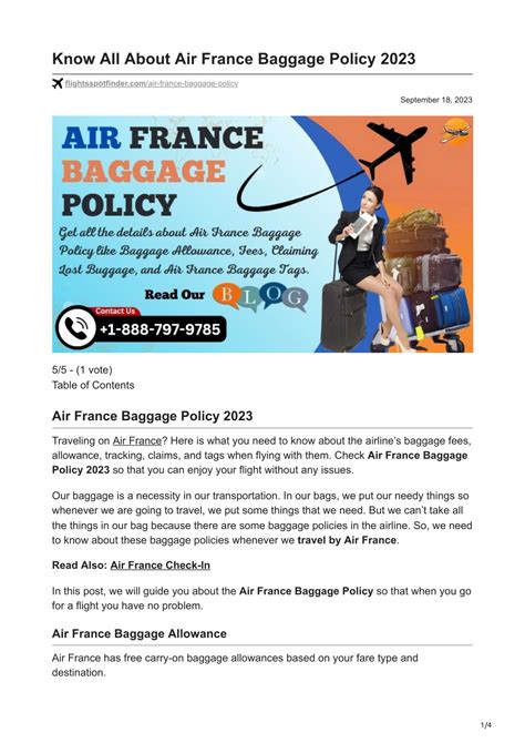 PPT - Know All About Air France Baggage Policy 2023 PowerPoint ...