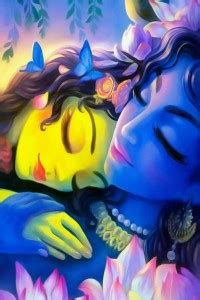 Lord Radha Krishna Painting Beautiful Paper Print Poster Fully ...