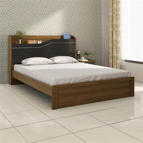 Buy Quadro Aero King Size Bed without Storage - 180 x 195 cm - Brown ...