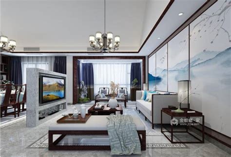 新中式135平米房子装修效果图-小屯路108号院-业之峰装饰北京分公司