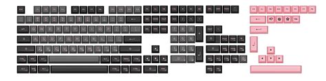 EPOMAKER AKKO Black&Pink 158 Keys ASA Profile Double-Shot PBT Full ...