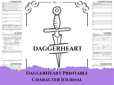 Daggerheart Character Journal | Digital Download Printable TTRPG ...