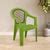 Buy Nilkamal Paradise Plastic Arm Chair (Lush Green, Season Rust Brown ...